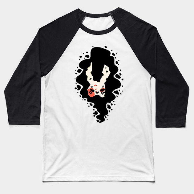 bunny mask restart Baseball T-Shirt by august_oduvan